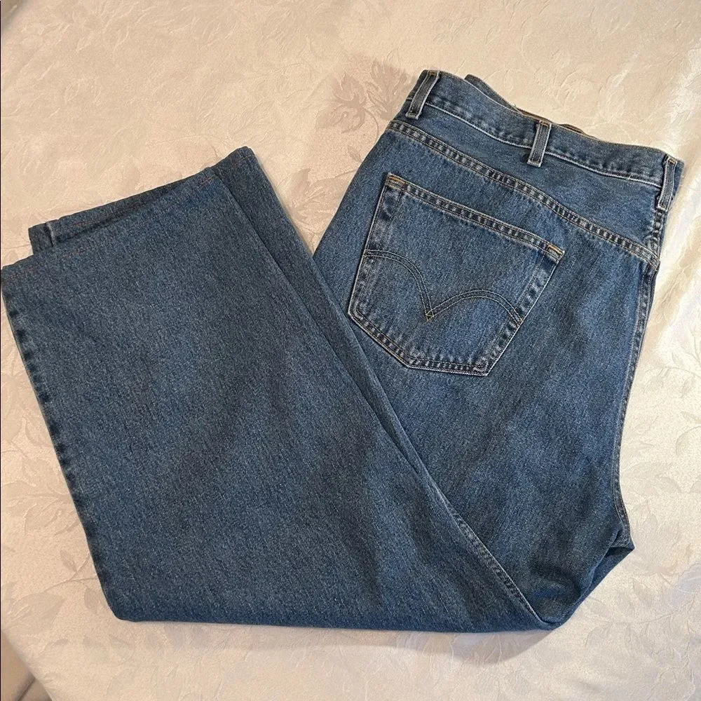 Levi's Classic 550 relaxed 100% cotton Straight Blue Jeans 46 waist